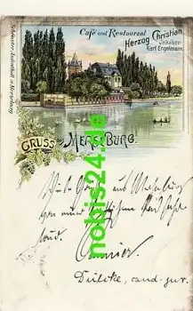 06217 Merseburg Litho Cafe Herzog Christian o 1899