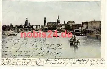 Dresden Elbpromenade Dampfer o 13.5.1905