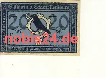06217 Merseburg Notgeld 20 Pfennige um 1921