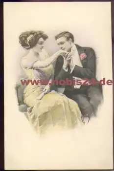 Handkuss Künstlerkarte M. M. Vienne Nr. 584 M. Munk *ca. 1920