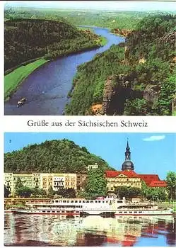 Elbdampfer "Wilhelm Pieck" RS Bordstempel "an Bord MS Karl Marx" * ca. 1970