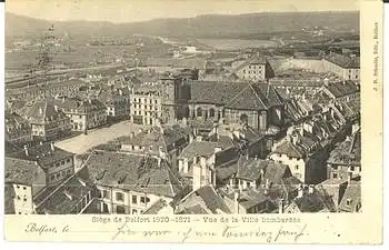 Siege de Belfort 1870-1871 vue de la ville bombardee o 5.11.1905