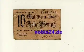 06217 Merseburg Notgeld 10 Pfennige 1920