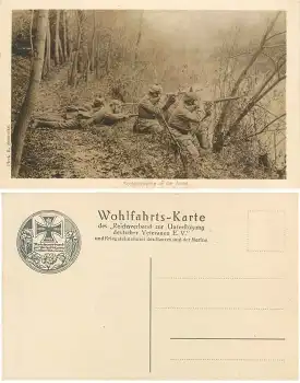 Deutsche Soldaten "Schleichwache an der Aisne" 1.Weltkrieg *ca.1915