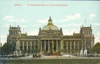 Berlin Reichstag Bismarckdenkmal *ca. 1910