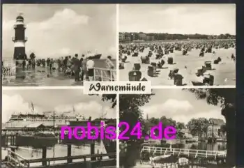 Warnemünde Fährschiff Leuchtturm o 8.9.1972