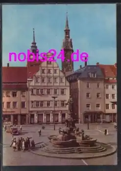 09599 Freiberg Obermarkt Brunnen Kirche *ca.1965