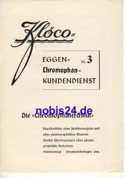 Die Chromophantechnik Nr.3 Klöco ca.1950 Heft 7 Seiten