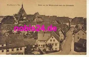 09599 Freiberg Bürgerschule Kirche *ca.1920