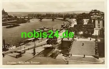 Dresden Brühlsche Terrasse Treppe o ca.1930