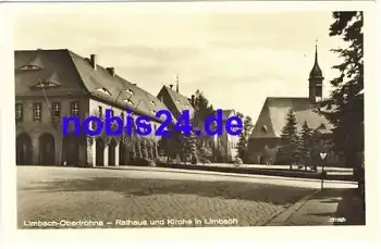 09212 Limbach Oberfrohna Kirche Rathaus o 1953