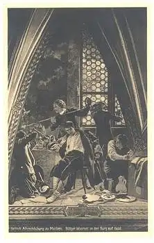 Porzellan Böttger laboriert in der Burg Meissen auf Gold * 1929