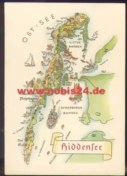 18565 Hiddensee Künstlerkarte Alfred Hoppe *ca. 1961