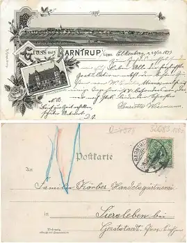 32683 Barntrup Lippe Litho  Schloss o 30.12.1897