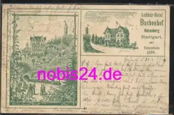 Hasenberg Stuttgart Litho Hotel Buchenhof o 1.10.1893