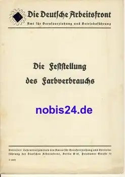 Deutsche Arbeitsfront Nr.343 ca.1942 Druckerei Heft 24 Seiten