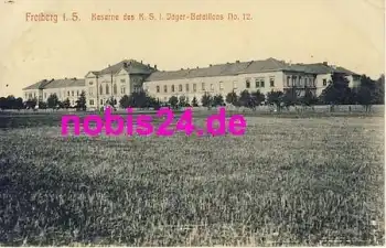 09599 Freiberg Sachsen Kaserne Jäger Bataillon o 5.5.1911