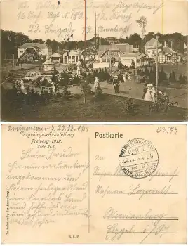 09599 Freiberg 1912 Erzgebirgs-Ausstellung Karte Nr.8  Feldpost K.S. Inf. Div.Nr.23 o 26.12.1914