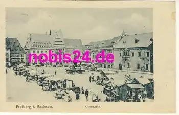 09599 Freiberg Obermarkt Markttreiben o 23.6.1918