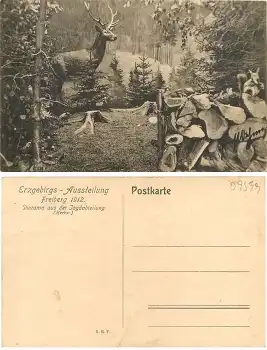 09599 Freiberg Erzgebirgs Ausstellung *1912 Siorama Jagdabteilung