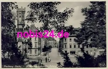 09599 Freiberg Schwedendenkmal Peterstrasse o 1943