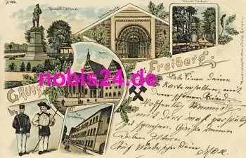 09599 Freiberg Litho Bergmann o 17.12.1900
