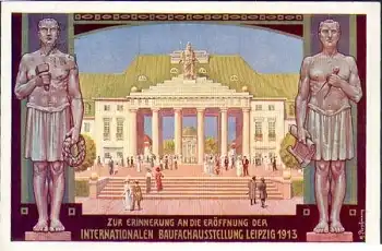 Leipzig Anlaßkarte zur Internationalen Baufachaustellung 1913 Karte 12