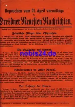 Dresdner Neuesten Nachrichten Extrablatt DNN 1914