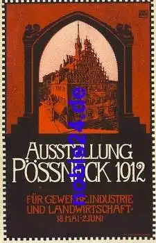 07381 Pößneck Gewerbe Ausstellung o 1912 Karte 2