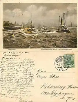 St. Pauli Hamburg Landungsbrücken o 11.8.1914