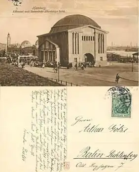 St. Pauli Hamburg Elbtunnel o 6.3.1915