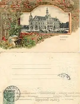 Harburg Hamburg Rathaus Prägelitho o 27.1.1902