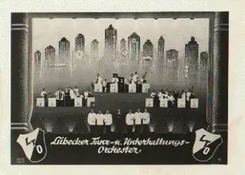 Lübecker Tanz- u- Unterhaltungsorchester Echtfoto gebr. ca. 1930