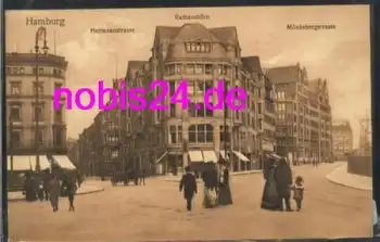 Hamburg Rathaushörn Hermannstrasse o 29.3.1912