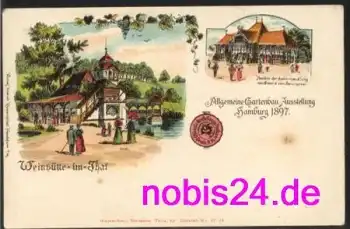 Hamburg Litho Gartenbau Ausstellung 1897