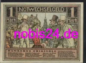 Hamburg Notgeld 1 Mark um 1920