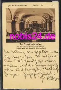 Hamburg Rathsweinkeller Innen o ca.1910