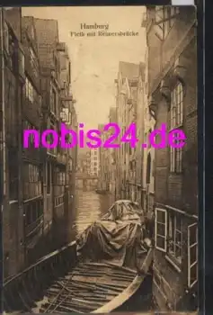 Hamburg Fleth mit Reimersbrücke  *ca.1918