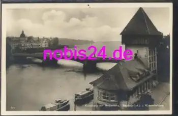 Konstanz Rheinbrücke Rheintorturm *ca.1930