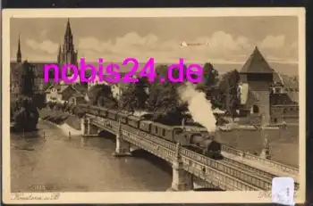 Konstanz Rheinbrücke Eisenbahn  *ca.1920