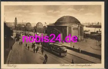 St. Pauli Hamburg Elbtunnel Landungsbrücke  ca.1910