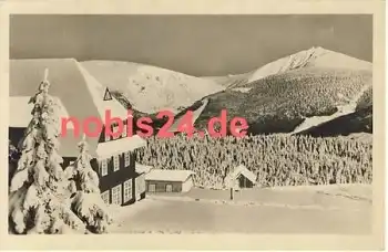 cerna bouda na hore Krkonose o 1951