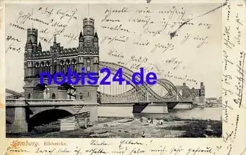Hamburg Elbbrücke o 1904