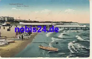 17419 Ahlbeck Strand mit Bädern o ca.1920