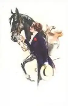 Frau mit Pferd Künstlerkarte USABA * ca. 1930