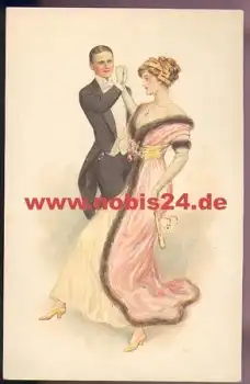 Gesellschaftstanz Künstlerkarte Nr. 455 *ca. 1910