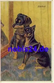 Dackel Pärchen Künstlerkarte Weczerzick *ca.1920