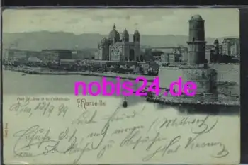 Marseille Leuchtturm Hafen o 12.9.1899