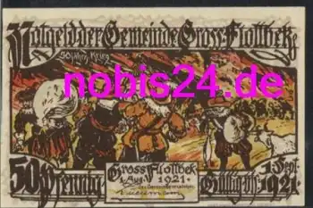 Flottbek Hamburg Notgeld 50 Pfennige 1921