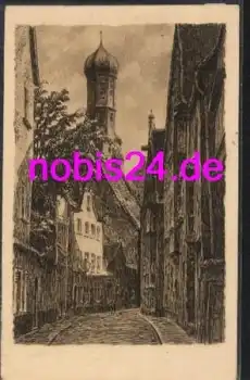 Augsburg Kohlengasse Künstlerkarte o 21.7.1936